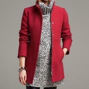 Banana Republic Holiday Ready Red Coat